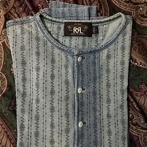RRL Indigo dyed Henley